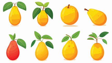 Fruits mango. white background vector image 2d flat
