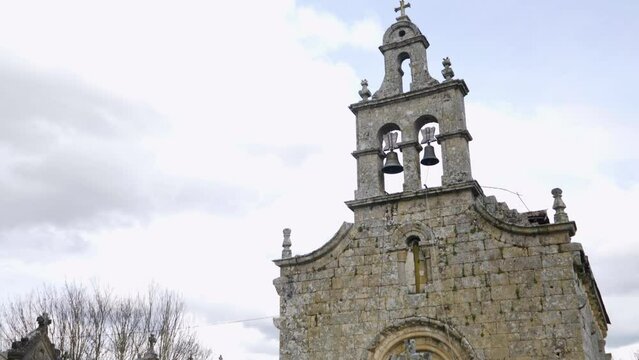 Facade of San Juan de Cortegada Church, Spain