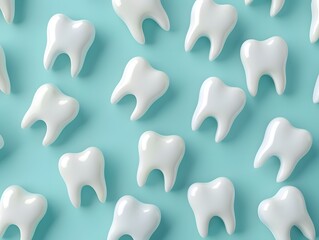 Obraz premium Concept the essence of dental care and white teeth