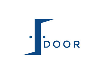 Creative and minimal door logo vector template