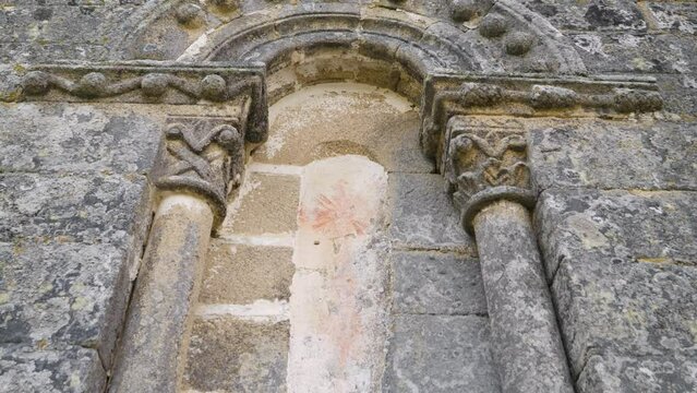 Detail of San Juan de Cortegada Church, Spain
