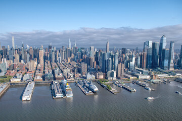 View of New York from a helicopter