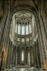 The rooms of the Mont Saint Michel Abbey