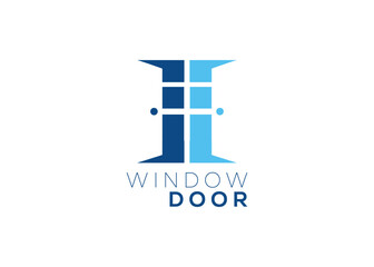 Creative and minimal window and door logo vector template