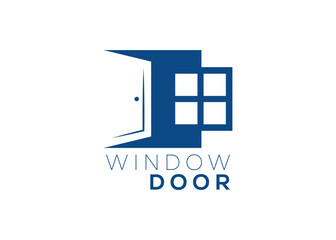 Creative and minimal window and door logo vector template