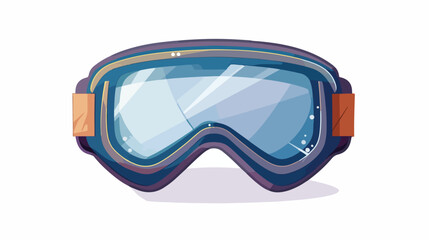 Ski goggles cartoon flat vector isolated on white background