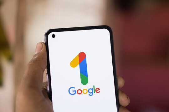 Dhaka, Bangladesh- 10 Apr 2024: Google One logo is displayed on smartphone.