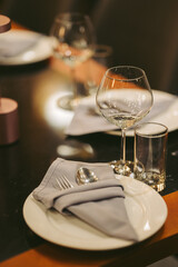 table set for a dinner