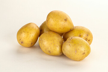 Raw young baby potato heap