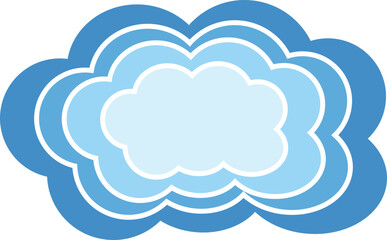 cloud shape striped retro groovy gradient vector.svg