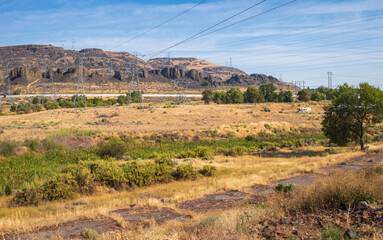 Steamboat Rock State Park by Banks Lake in the Grand Coulee, in Washington State