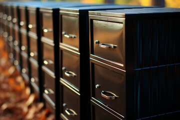 the meticulous process of retrieving a document from an organized filing cabinet, highlighting the precision and attention to detail involved.