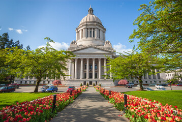 Washington State Capitol Building, State government office in Olympia, Washington State - obrazy, fototapety, plakaty