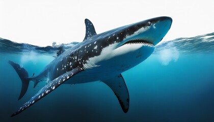 whale shark isolated on white background as transparent png generative ai animal