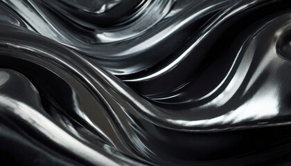 silver chrome metal texture with waves liquid silver metallic silk wavy design 3d render illustration
