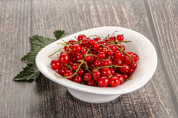 Sweet ripe red currant berries