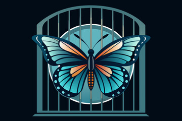 admiral-butterfly-in-cage-with-dark-background
