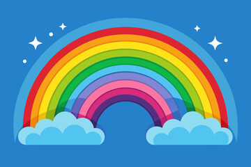 fancy-rainbow vector illustration