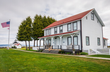 Obraz premium Point No Point Lighthouse, Lighthouse in Hansville, Washington State