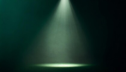 spotlight on isolated background divine green light through a dark fog the rays beam light on the floor stock illustration