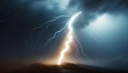 3d render of lightning bolt icon - obrazy, fototapety, plakaty