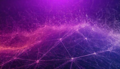 Naklejka na ściany i meble abstract network connections on a purple gradient background