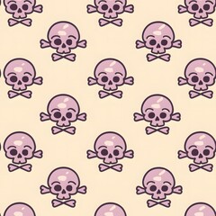 cute skull and crossbones pattern