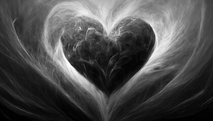 black and gray heart shaped texture black gradient white background