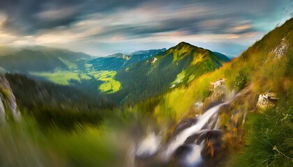 beautiful summer panoramic landscape in mountains pieniny tatras slovakia