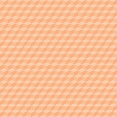 Fototapeta premium Seamless peach fuzz color geometric cube vector pattern background.