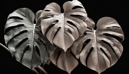 monstera leaves leaves with isolate leaves on transparent background png file