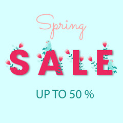 Spring sale banner 