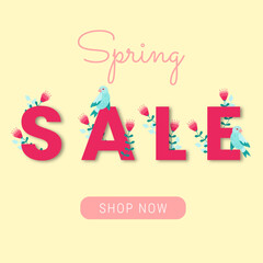 Spring sale banner 