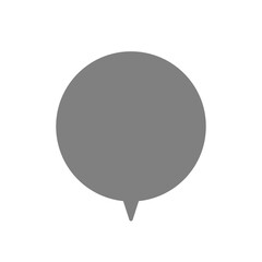 Fototapeta na wymiar Round speech bubble vector icon. Chat message with copy space. Dialogue icon in circle PNG
