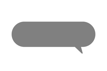 Long speech bubble vector icon. Chat message with copy space. Rectangular dialogue icon PNG