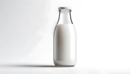 Bottle of milk isolated