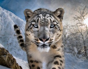 Une panth&egrave;re des neiges