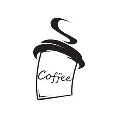 Coffee logo design template, Vector coffee logo for coffee shop, and any business related to coffee