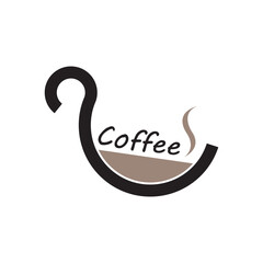 Fototapeta premium Coffee logo design template, Vector coffee logo for coffee shop, and any business related to coffee