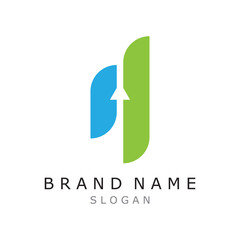 financial logo creative arrow diagram market design template