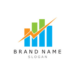 financial logo creative arrow diagram market design template