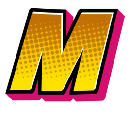 Comic Halftone Alphabet Letter and Number