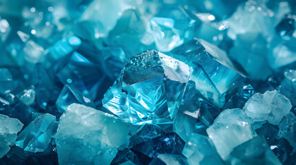 Macro photography of electric blue crystals, natural material, fashion accessory