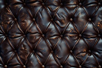 Luxury Dark Brown Leather Background with Detailed Structure and Hi-Res Texture