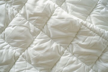 Obraz premium Soft and Cozy: Close-up of a White Quilt Texture Background