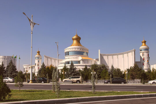 Ashgabat, Turkmenistan - October 20, 2023: Ashgabat, Turkmenistan. Puppet show theatre.