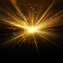 Naklejka premium Radiant Gold Light Rays