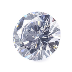 Fototapeta premium One beautiful shiny diamond isolated on white