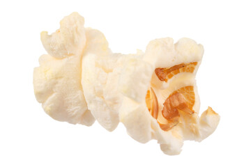 Kernel of tasty fresh popcorn isolated on white