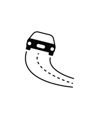 car on road icon, vector best flat icon.
